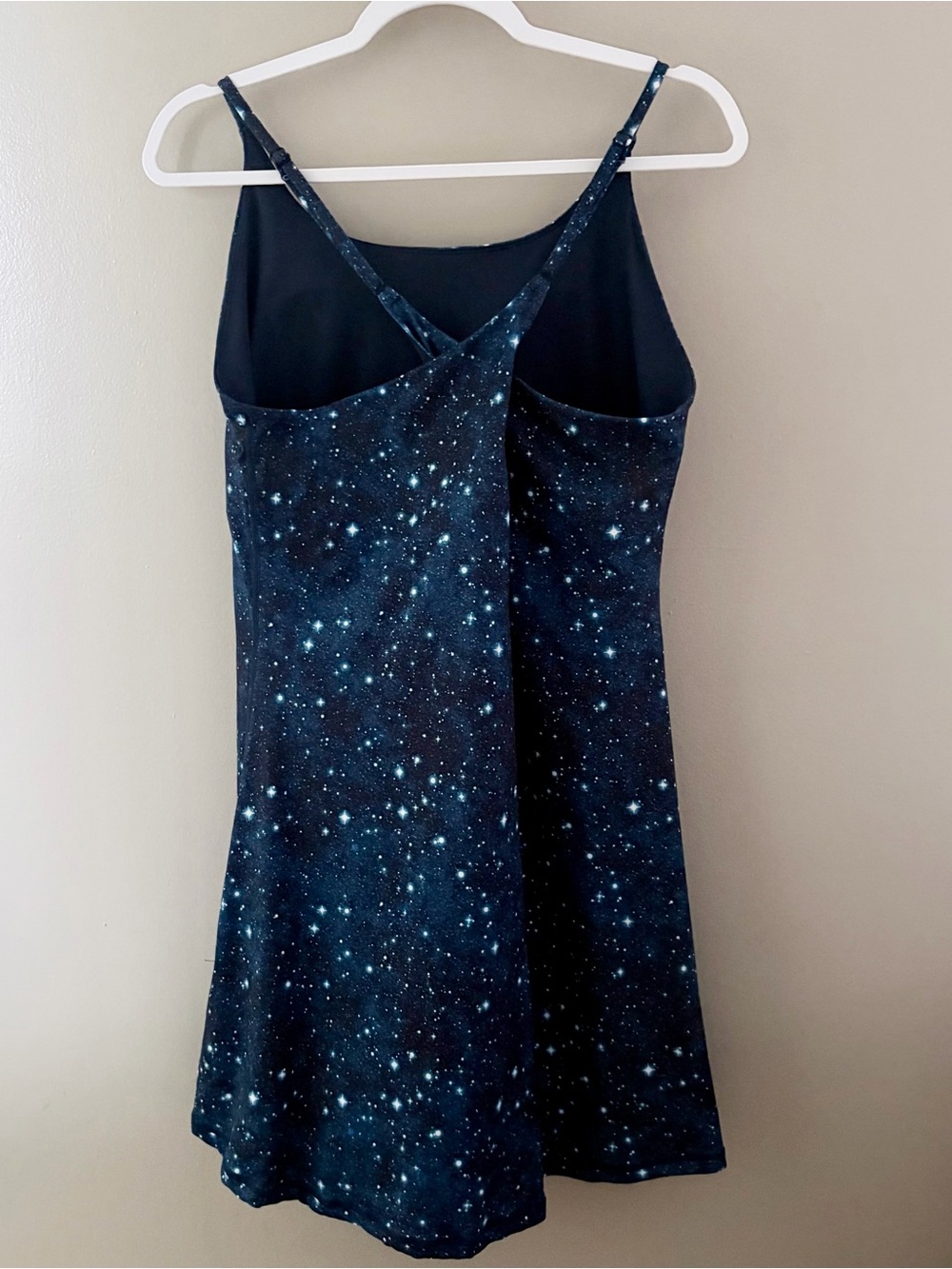CVG Constellation Galaxy Print Exercise Dress Built-In Shorts Pockets XL - Picture 3 of 8